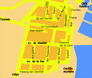 Moraira, Spain Town Plan