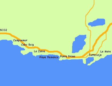 Torrevieja beaches map